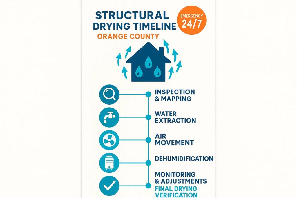 Illustration showing water damage categories
