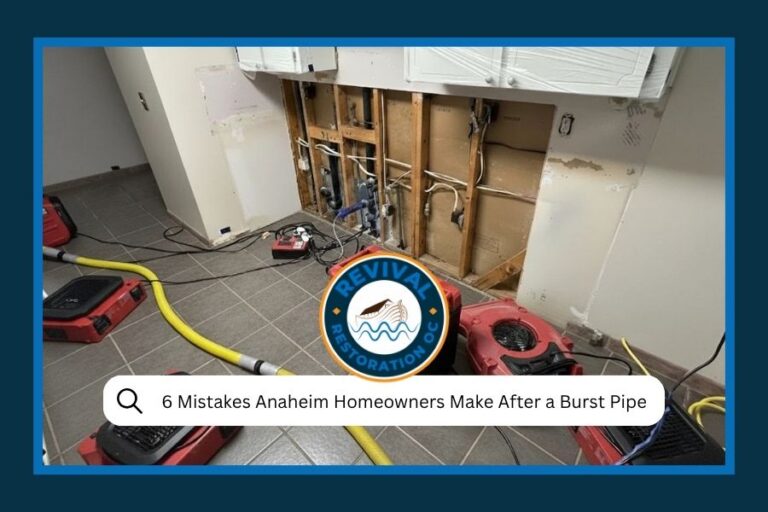 6 Mistakes Anaheim Homeowners Make After a Burst Pipe
