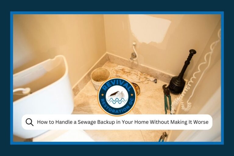 How to Handle a Sewage Backup in Your Home Without Making It Worse